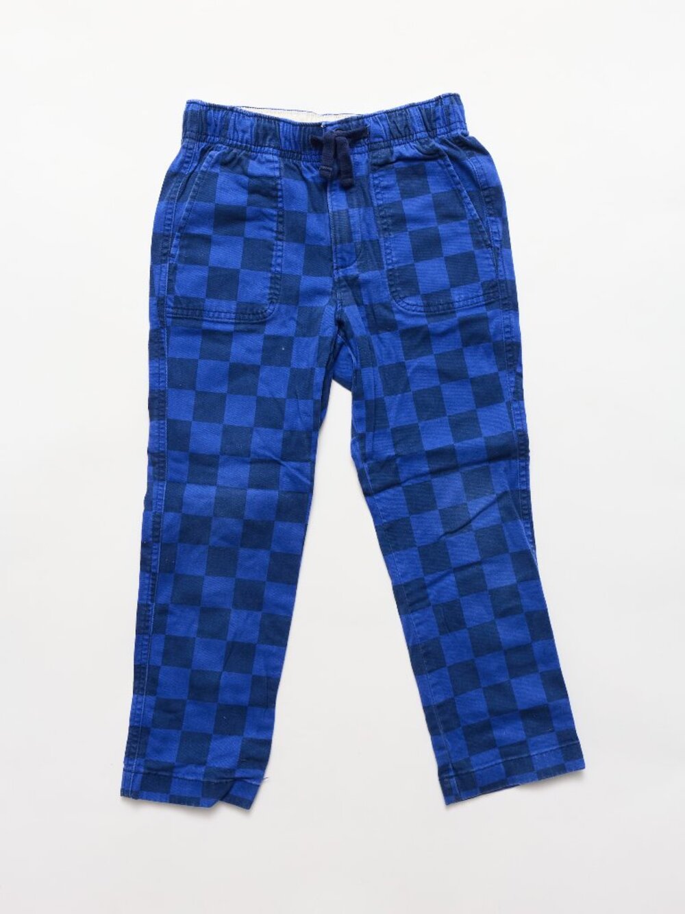 J CREW CREWCUTS BLUE CHECKERBOARD DRAWSTRING PANTS